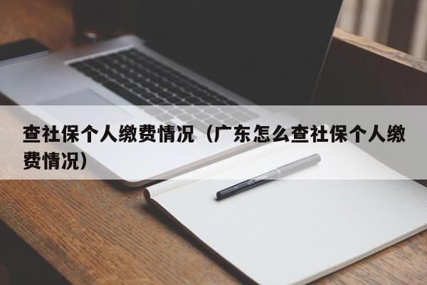 查社保个人缴费情况（广东怎么查社保个人缴费情况）