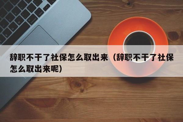 辞职不干了社保怎么取出来（辞职不干了社保怎么取出来呢）