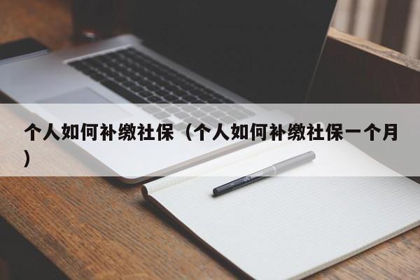 个人如何补缴社保（个人如何补缴社保一个月）