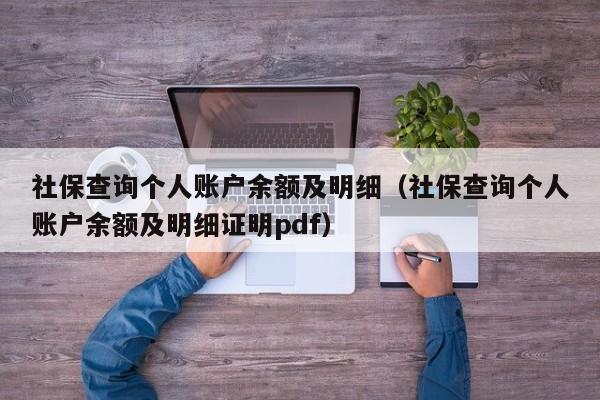 社保查询个人账户余额及明细（社保查询个人账户余额及明细证明pdf）