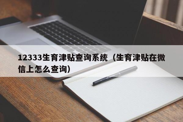 12333生育津贴查询系统（生育津贴在微信上怎么查询）