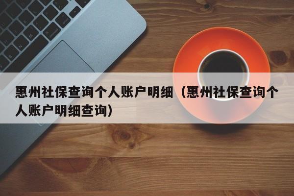 惠州社保查询个人账户明细（惠州社保查询个人账户明细查询）